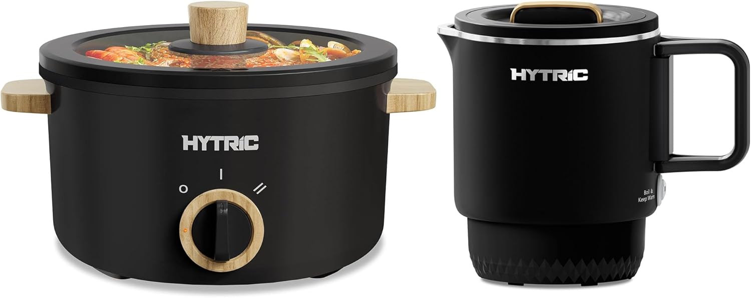 HYTRIC Travel Electric Kettle 650ML & Hot Pot 2.5L