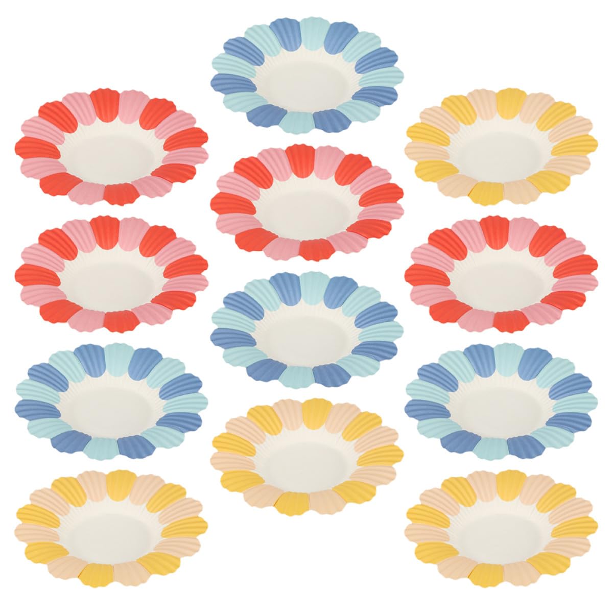 Assiettes jetables en papier de fleur 150pcs légères pour apéro