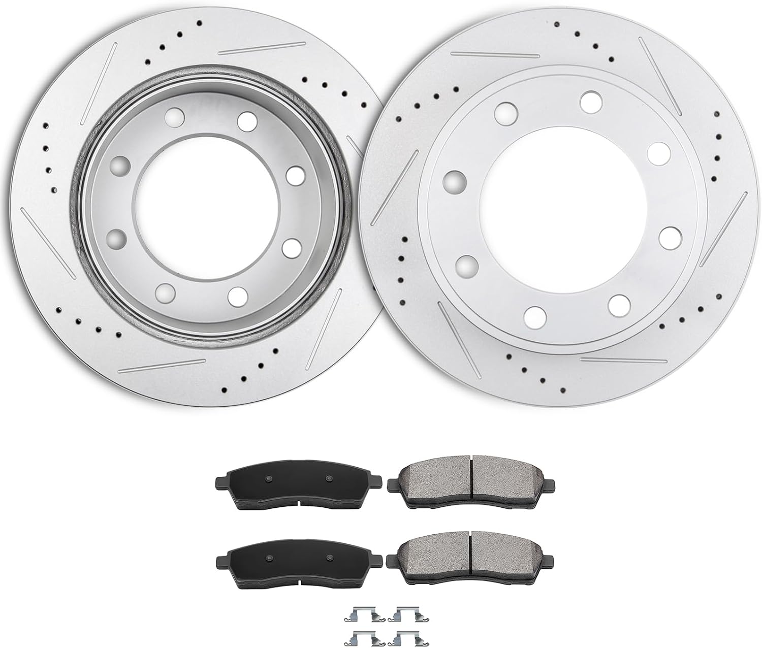 Brakes and Rotors, ECCPP Rear Brake Pads Rotors Kits fit for 2000-2005 for Ford Excursion, 1999-2004 for Ford for F-250 Super Duty, 1999-2004 for Ford for F-350 Super Duty