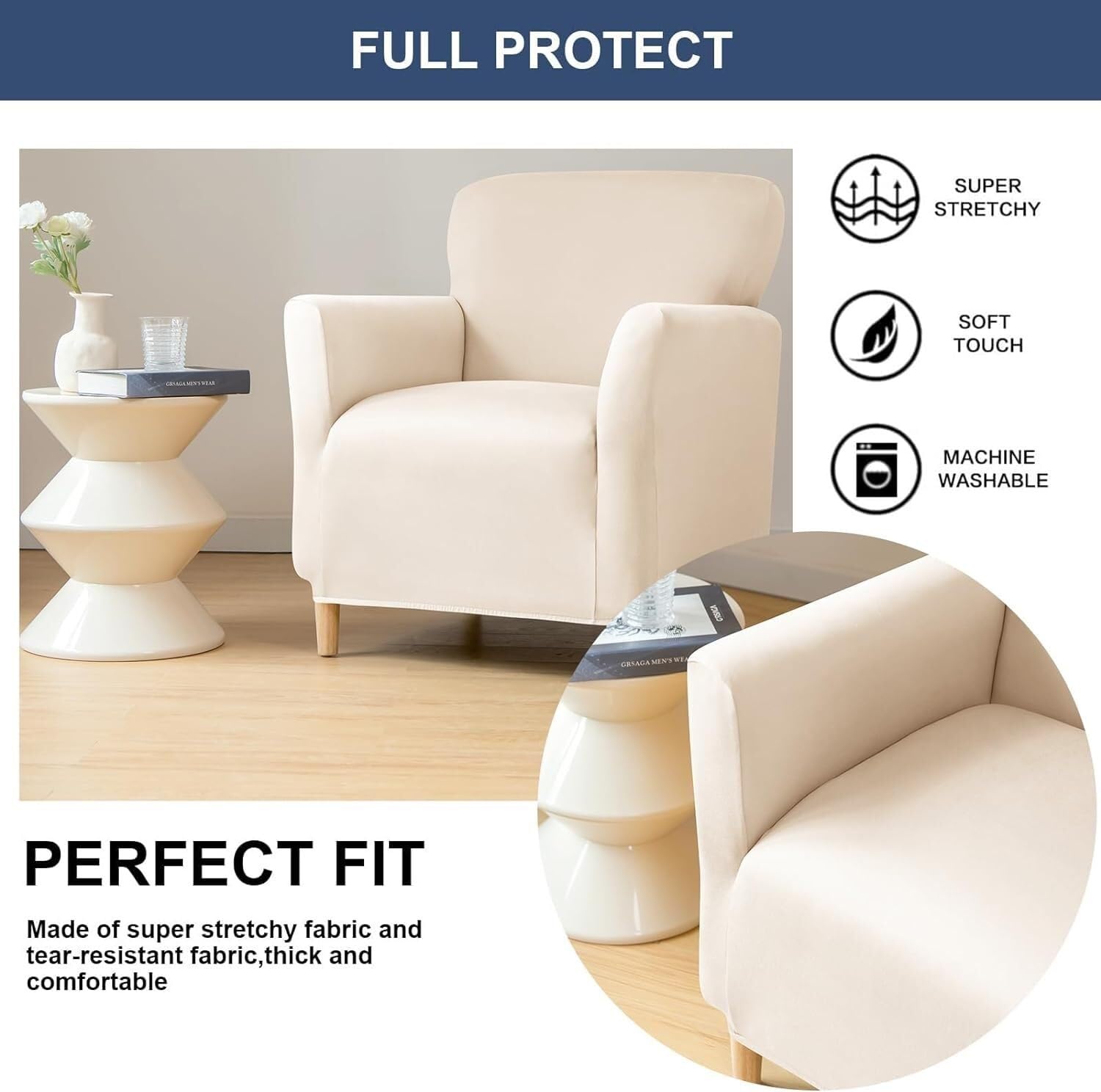 Housse De Fauteuil Cabriolet 1 Place FIGOOO - Noir - Universelle Et Lavable