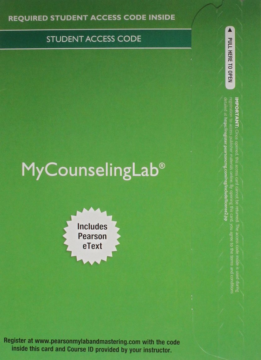 Mylab Counseling with Pearson Etext Access Card For