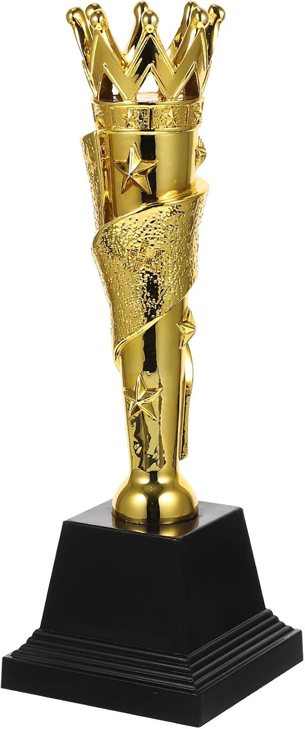 Chic Award Trophy Gold Wheat Ear Design Small Compact Prize Trophy for Sports Competitions and Year-end Celebrations
