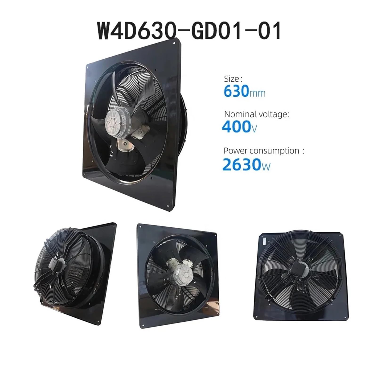 1PCS Silent Axial Flow Control 400VAC W4D630-GD01-01 φ630mm 1320RPM Server Inverter Schrank Lüfter