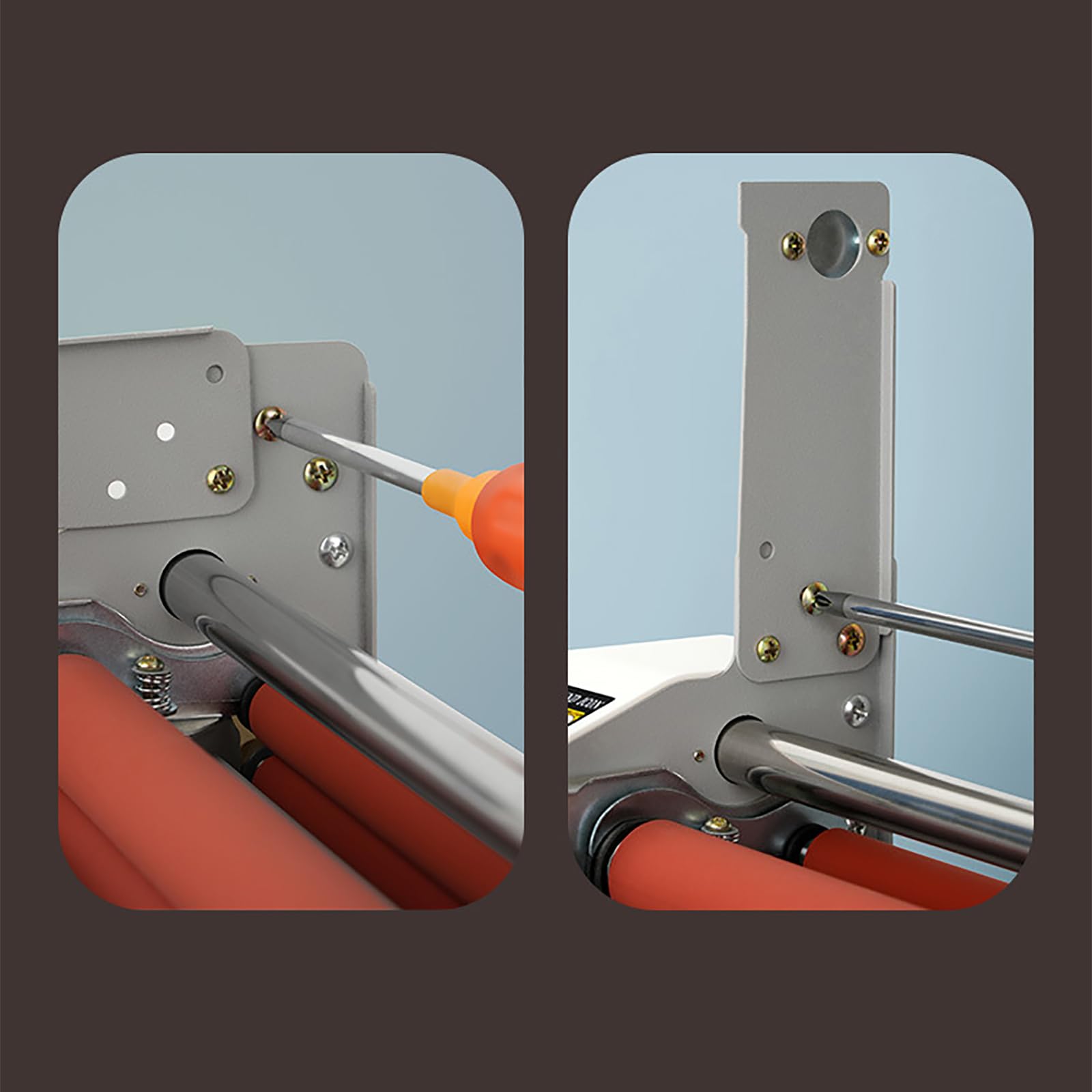 Laminatrice per Rotoli Freddo Caldo, Plastificatrice Elettrica Caldo con Schermo Visualizzazione, velocità: 0,3~3 M/Min/Regolazione della velocità 9 Livelli/intervallo Temperatura: 0~180 ℃