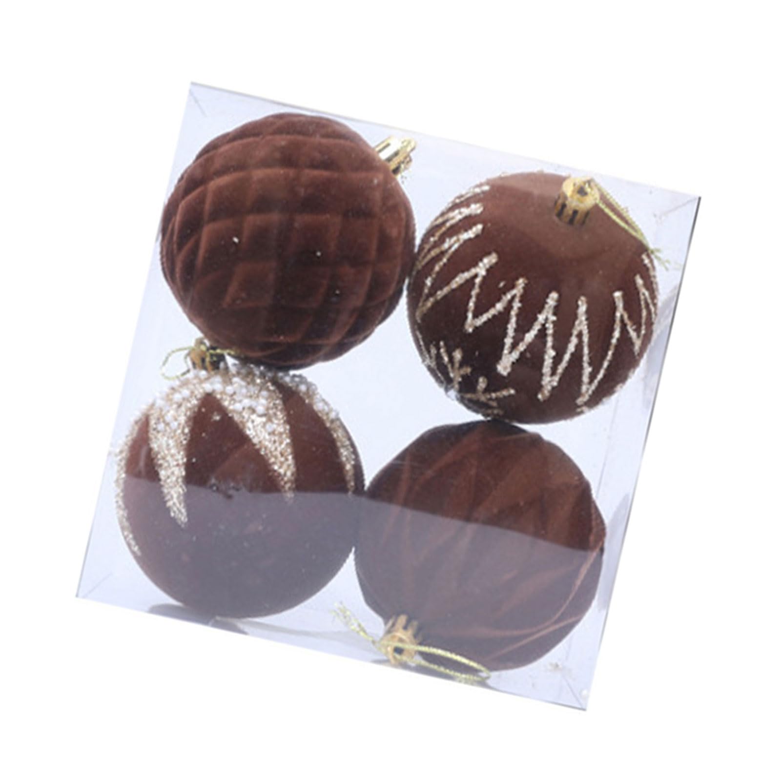 4Pcs Shimmering Christmas Ball Baubles Ornament Shatterproof Christmas Tree Hangings Decorations for Winter Holiday Tree Baubles