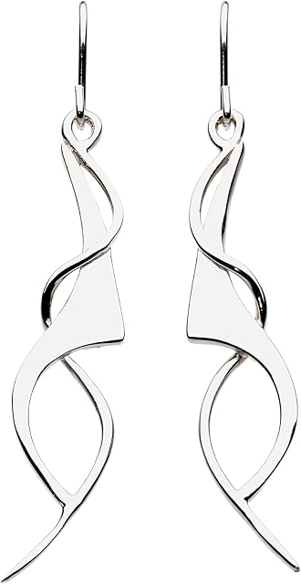 Dew Women's Art Nouveau Drop Sterling Silver Earrings