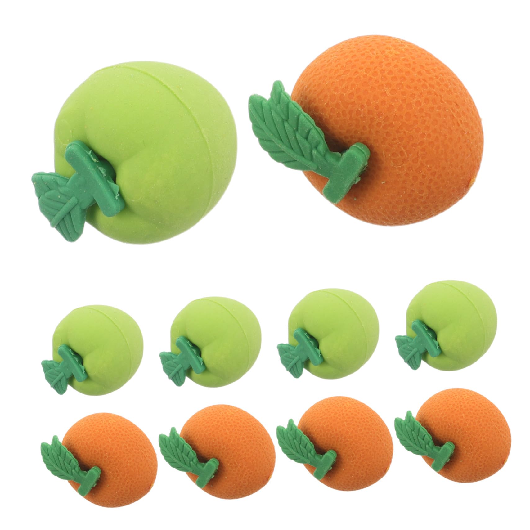 BESPORTBLE 100stücke Mini-radiergummis in Fruchtform Originelle Radiergummis in Apfel Und Orangenform Für Schüler Zuhause Schule Büro Belohnung Oder Geschenk