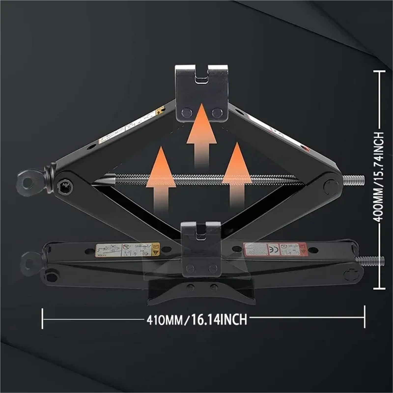 Cric A Forbice Per Auto Cric for auto multi capacità 08T 1T 2T portatile a forbice a manovella for risparmiare manodopera for il sollevamento di veicoli for la riparazione pneumatici(0.8T Car jack)