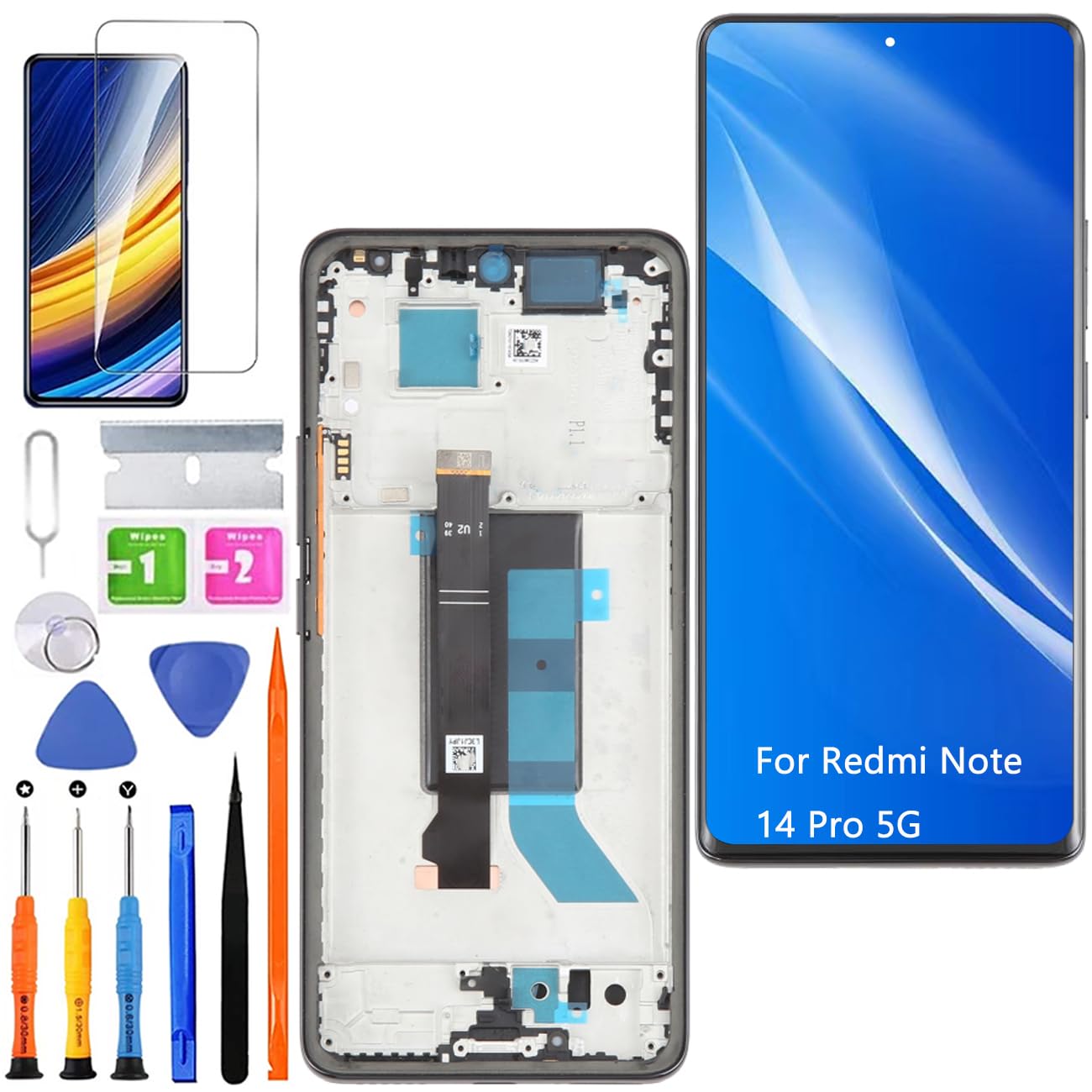 Tapa Trasera De Bateria Service Pack Para Xiaomi Redmi Note 14 Pro 5G 24090ra29g Con Lente Purpura 100460