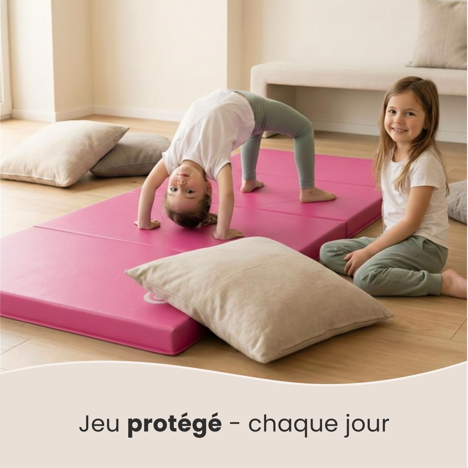 eyepower Tapis de Gymnastique Pliable Épais - Matelas de Gym 180x60x 5 cm pour Pratique Artistique Enfants & Maison - Surface Protection Amortie pour Sécurité - Sport & Fitness Intérieur à Domicile