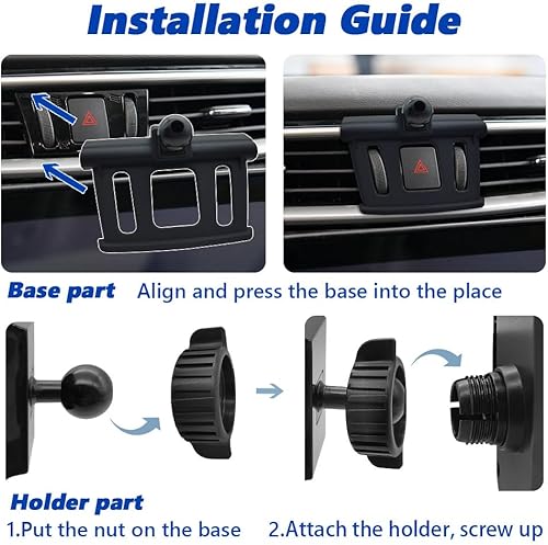 Miniatura 6 de JOCUNDLY Car Phone Mount 2015-2023 Nissan Murano Thick Case Friendly Mobile Phone Holder Cell Navigation Bracket Air Vent Auto Accessories Cradles,