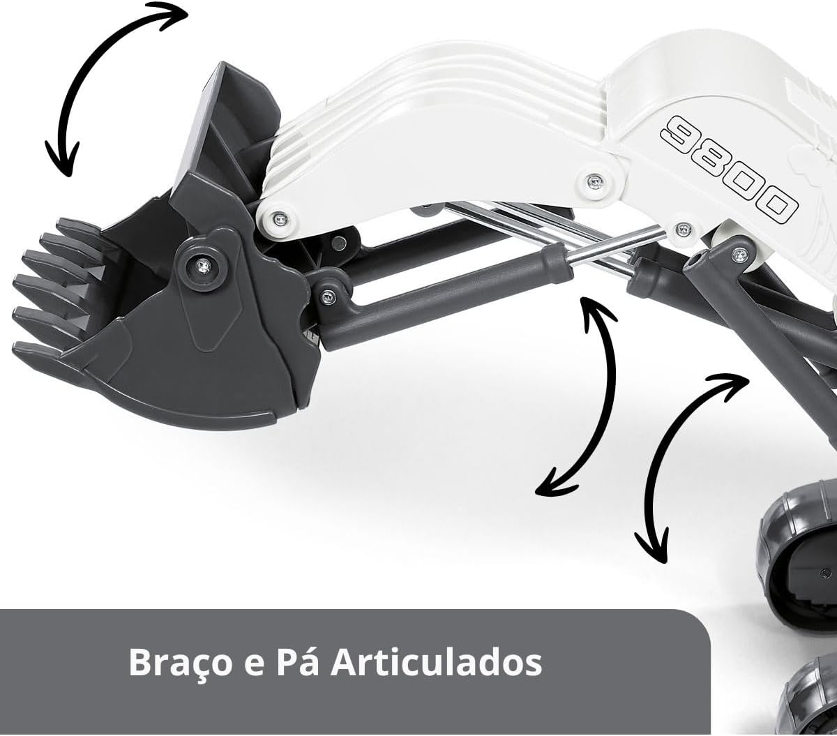 Siku 1798, Liebherr R9800 Mining Excavator, 1:87, Metal/Plastic, White, Functional Folding Shovel