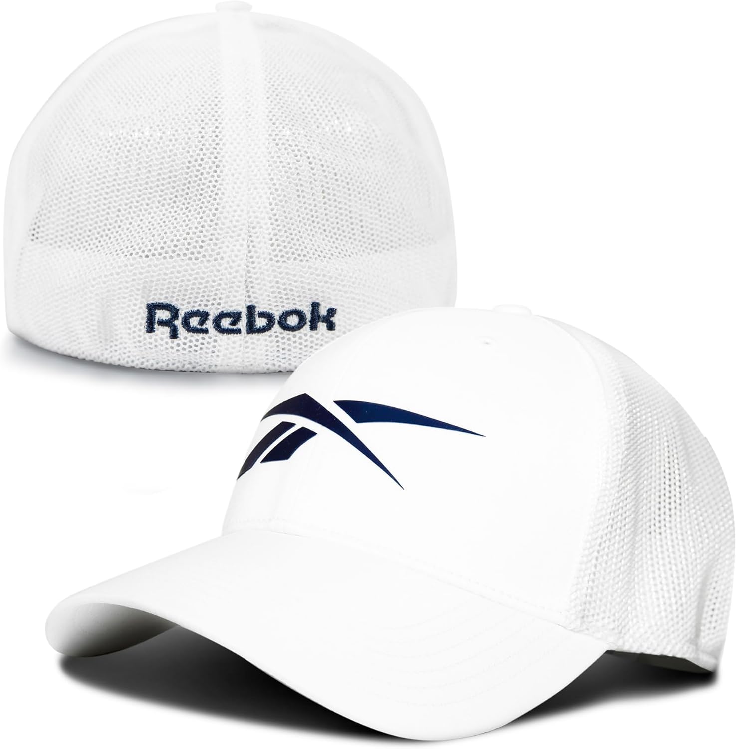 Reebok Elite Hat | Baseball Cap | Fitted | Six Panel Design | Stretch Mesh | Athletic | Sports | Performance | Breathable - Image 6