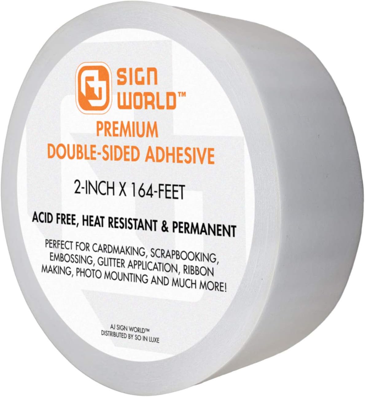 Best 2" Ultra-Thin Permanent Double-Sided Tape for Arts, Crafts, Photography, Scrapbooking, Tear-by-Hand, Paper Backing (2-Inch by 164-Feet/55 Yards)