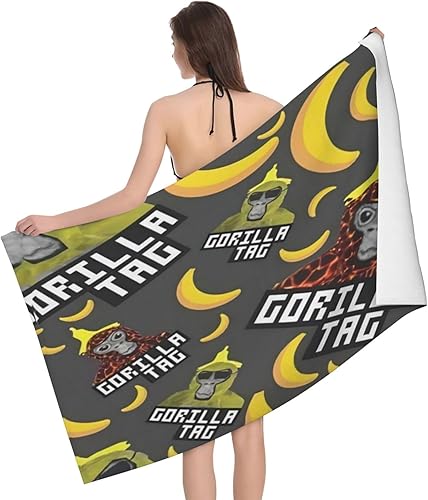 Rompe Gorilla Tag - Toalla de playa de microfibra sin arena, de gran tamaño, de secado rápido, absorbente, para piscina, natación, baño, toalla de