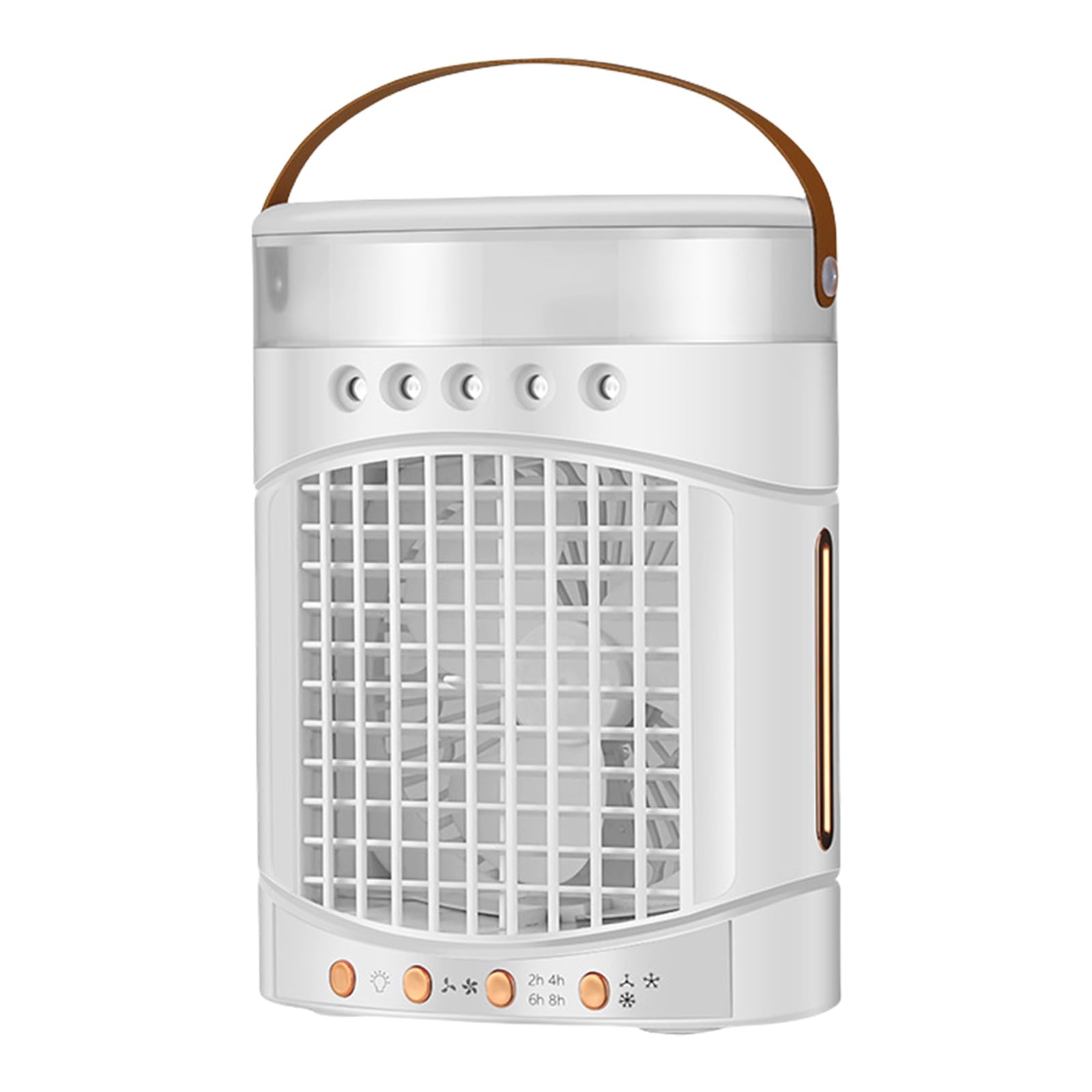 Bladeless Oscillating Tower Fan with Humidifying Feature Portable Desk Air Conditioning with LED Light Quiet Bedroom Fan Portable Tower
