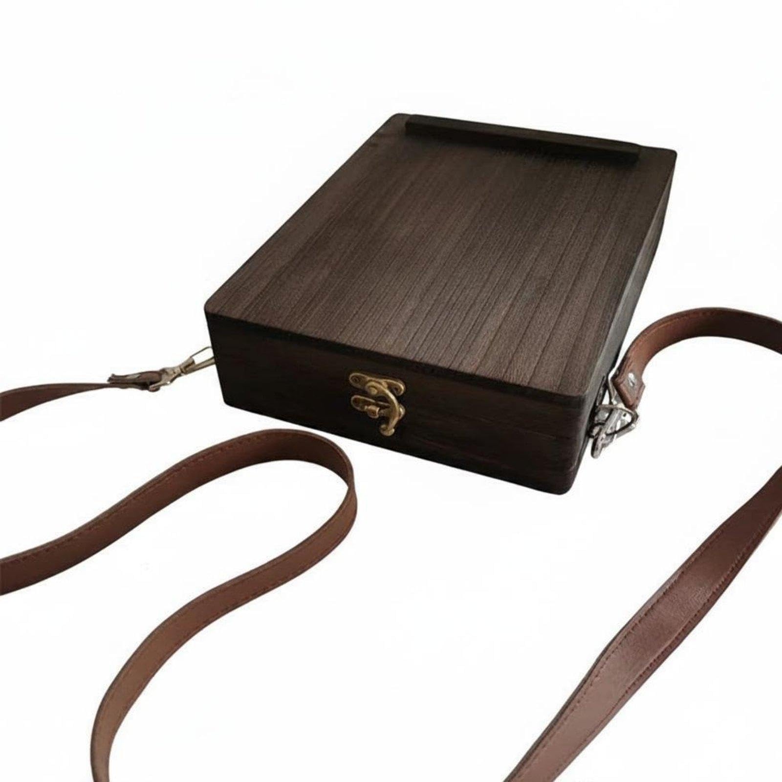 HEAVENGLOW Writer's Carrier Box Multi-Functional Portable Writing Desk Bag Vintage Style Crossbody Wooden Briefcase for Writers, Artists, Travel, Field Work|Backpacks Bags & Briefcases-image-37