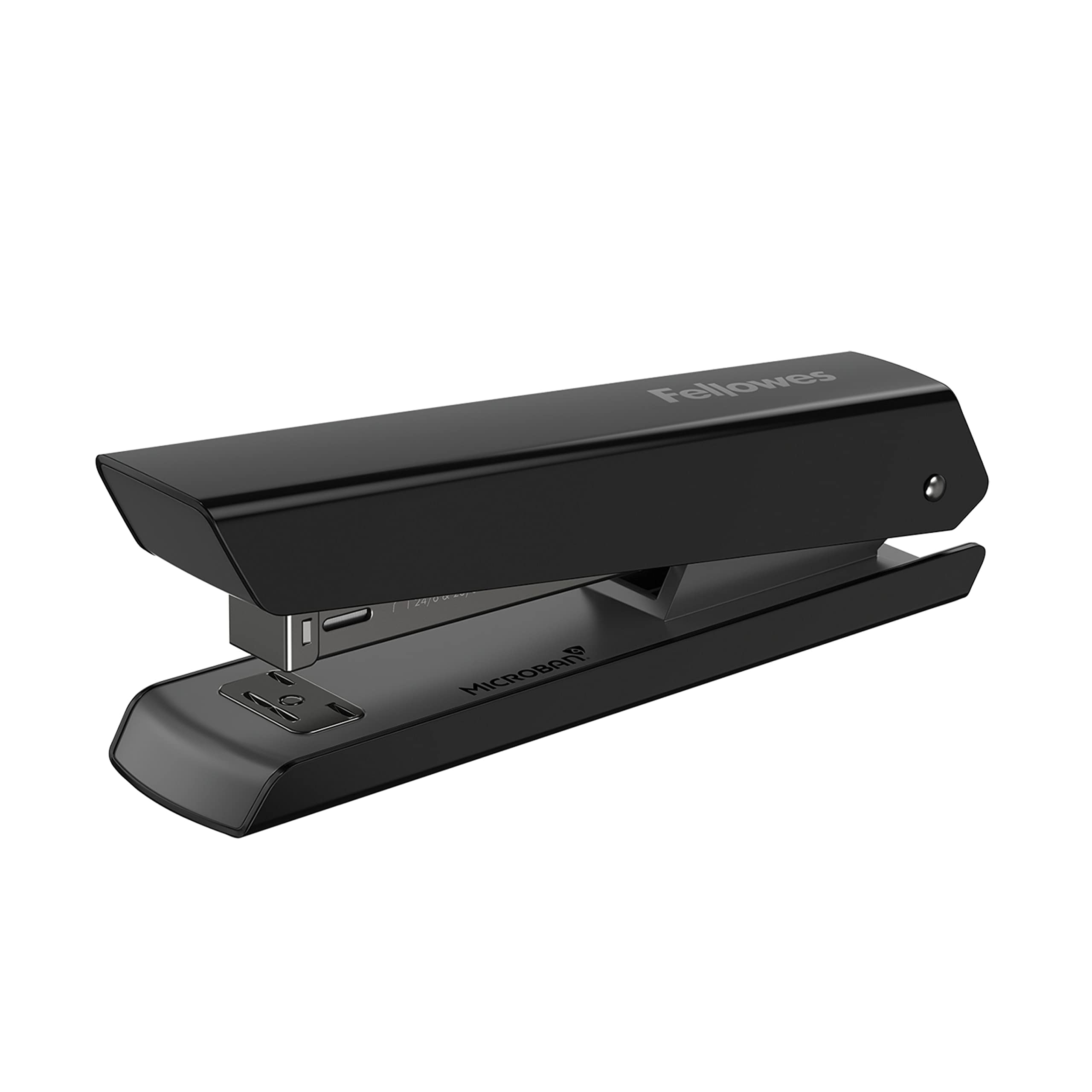 Fellowes Grapadora LX820 de carga completa, con protección Microban, capacidad para 20 hojas, compatible con grapas de 24/6mm y 26/6mm, color negro
