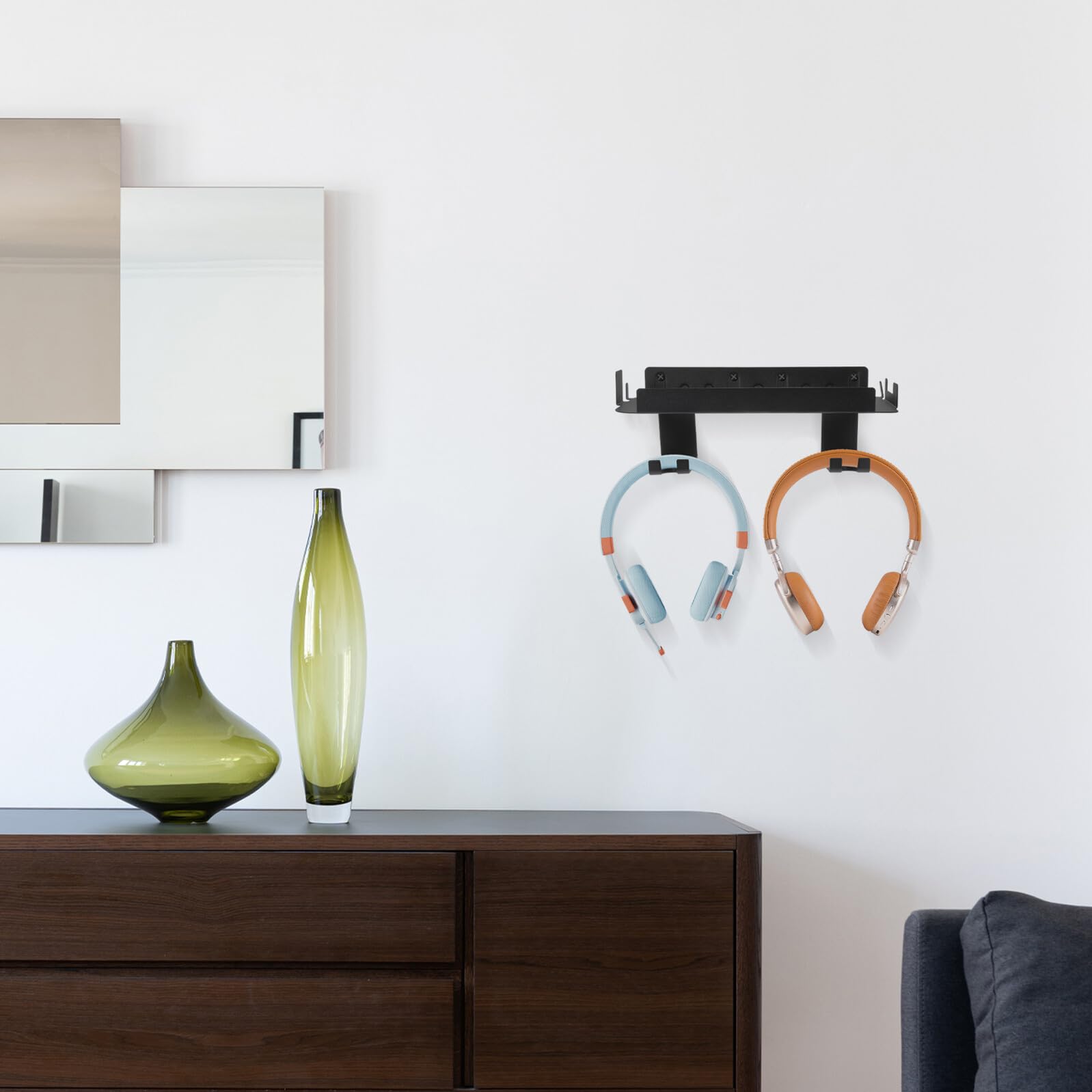 Soporte de Pared Multifunción para Consola de Organizador para VR Controladores y Auriculares Montaje Fácil sin Herramientas Diseño Elegante para Gaming