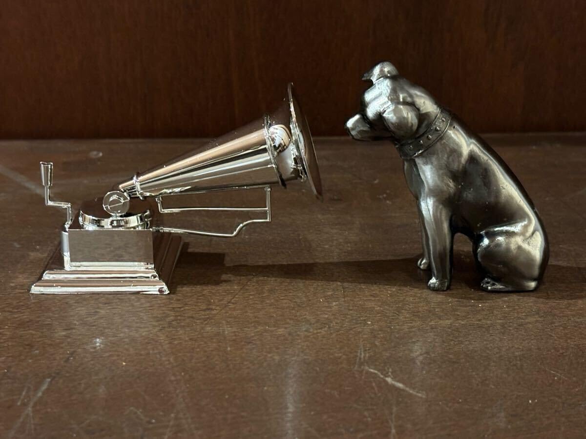 アンティーク ブリキ蓄音機 オブジェ レトロ オブジェ 蓄音機 R18155 ライト付き アンティーク 置物