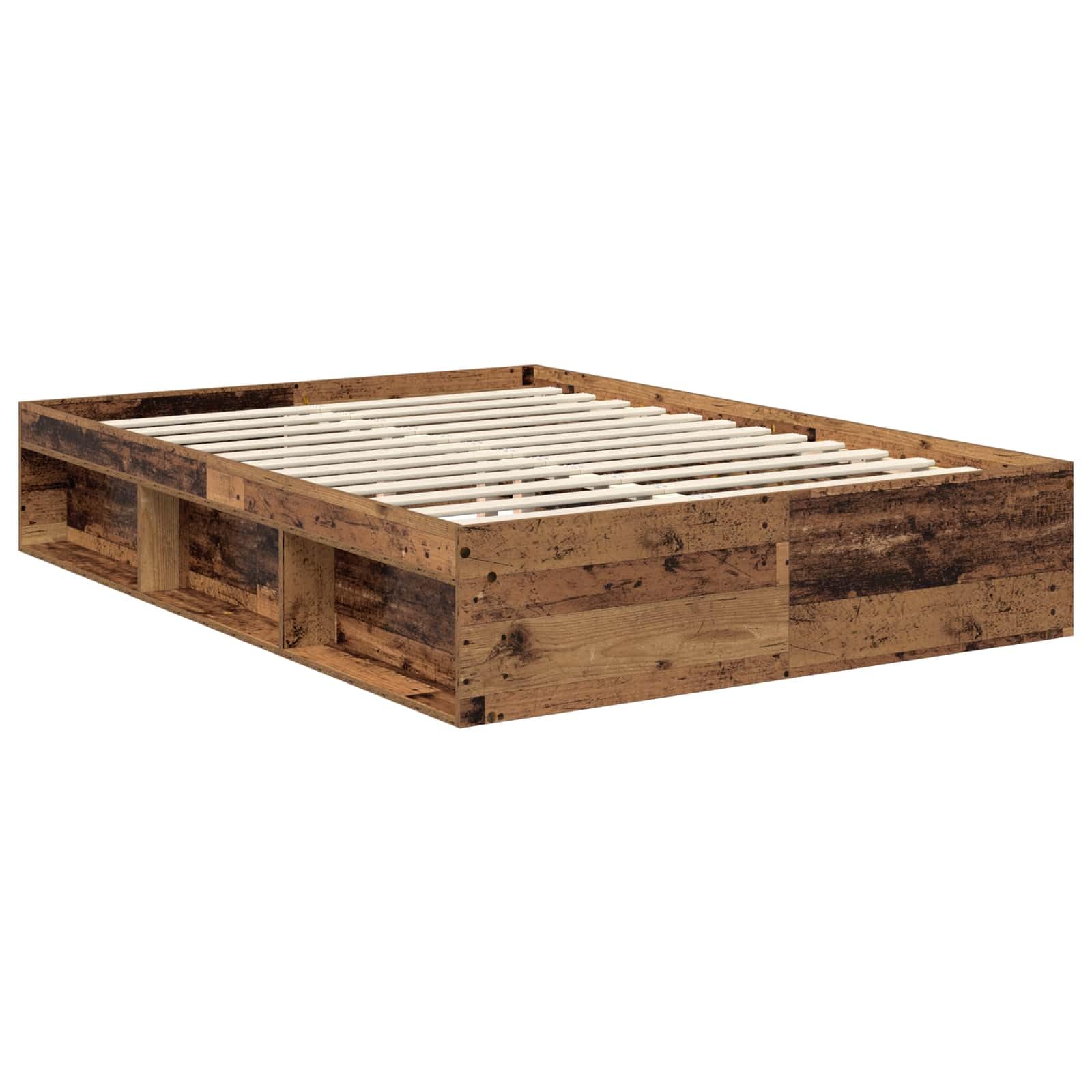 vidaXL Estructura de Cama con cabecera Madera Vieja 140 x 190 cm