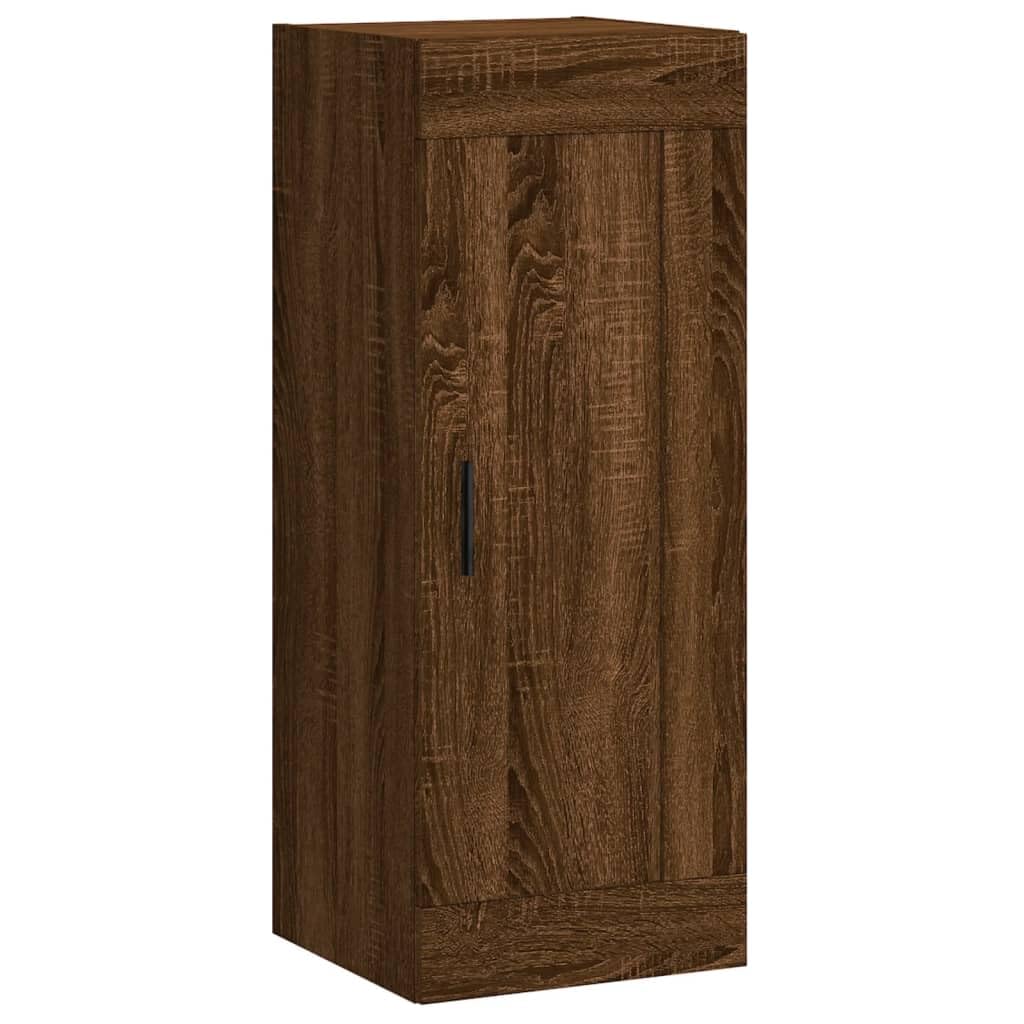Möbel Wohnaccessoire Highboard Braun Eiche 34,5 x 34 x 180 cm Bauholz