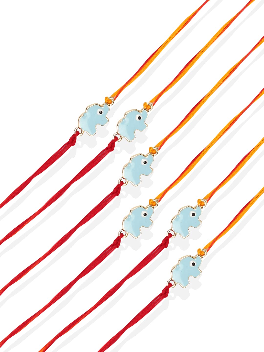 JWELLA Ethnic Elegant and Stylish Elephant Design Rakhi for Beloved Brother Kids Rakhi with Roli Kumkum Packets and Happy Rakshabandhan Card (Pack of 6) (B0D9JL8T9S) Amazon Price History, Amazon Price Tracker
