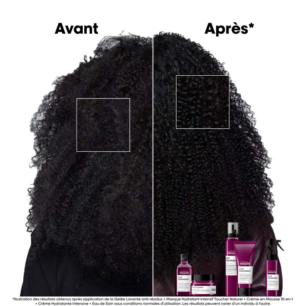 L'OREAL PROFESSIONNEL - Curl Expression - Tous Types de Cheveux Bouclés - Hydrate, Définit & Protège - Boucles 11 Fois Mieux Définies