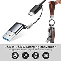 Vista 5 de Adaptador USB C hembra a USB macho, paquete de 6, adaptador USB tipo A a tipo C para iPhone 17, 16, 15, 13, MacBook Pro, laptop, iPad, AirPods y más