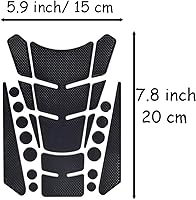 Vista 2 de 1 Juego de Calcomanía Universal 3D Negra para Tanque de Gasolina de Motocicleta, Almohadilla Calcomanía Protectora de Tanque de Combustible