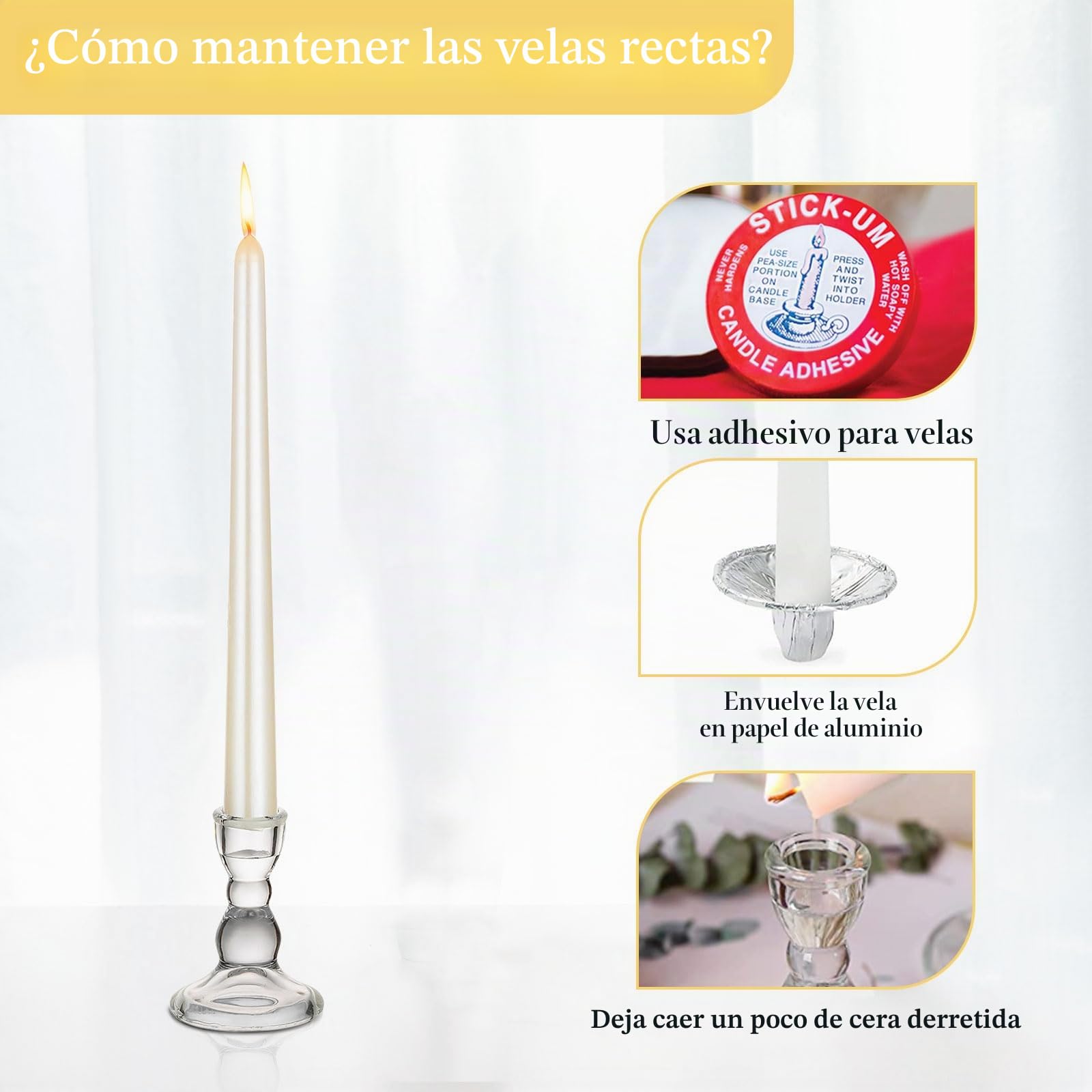 Portavelas De Vidrio, Glasseam 10 Velas Transparentes, Juego De Candelabros Decorativos De Navidad a Granel para El Centro De Mesa para La Cena, La Boda y La Sala De Estar | Transparente, pequeño, Navidad, Adviento, boda, decoración de mesa, comunión