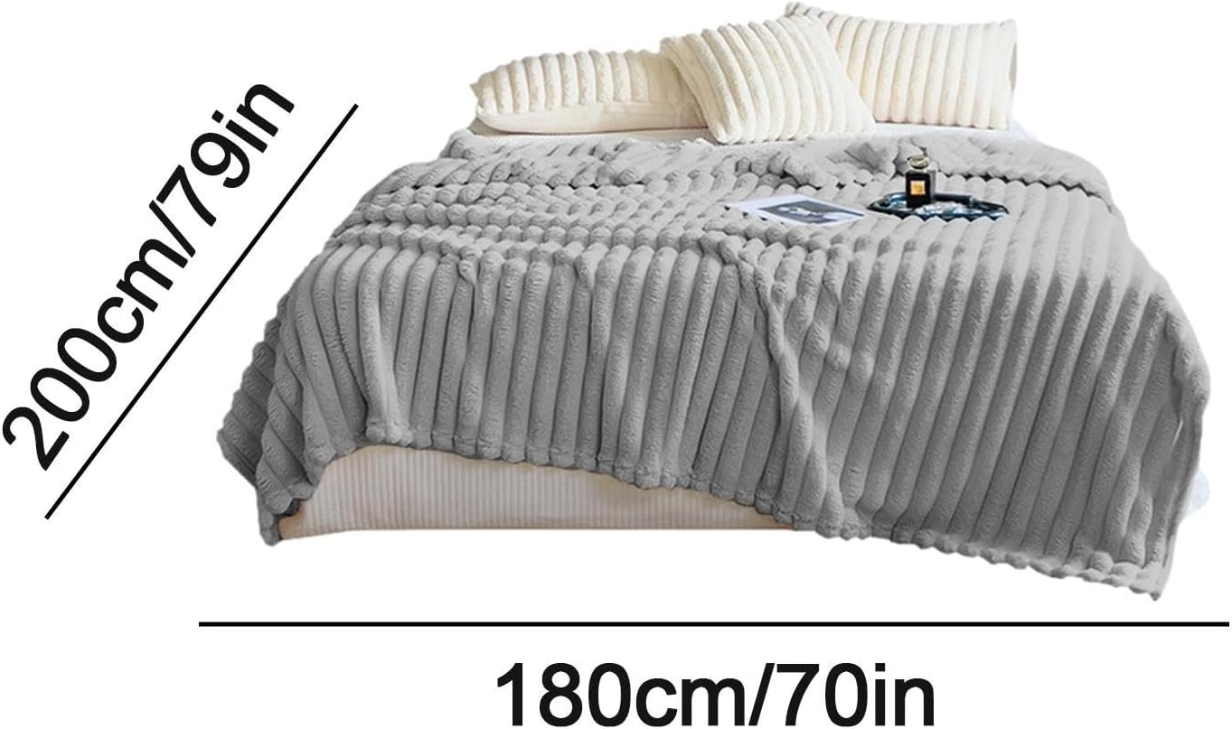 Blankets and Throws Faux,Chunky Weighted Blanket - Anti-Static Flannel Soft Fuzzy Plush ry Warm Blanket for Couch Bed Chair Sofa Bedroom Mens Gift