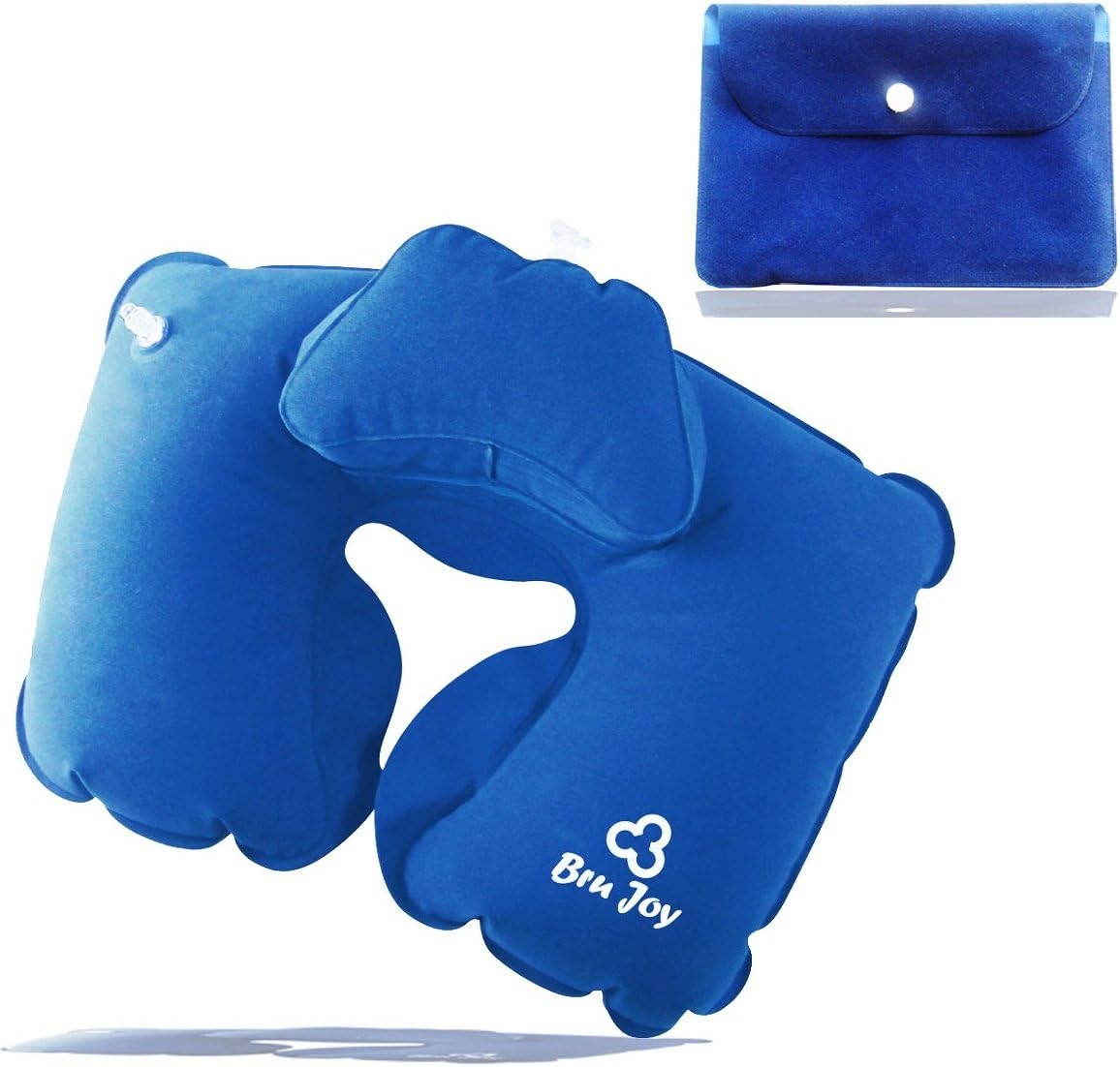Bru Joy Travel Pillow Neck Inflatable Travel Head Rest Kids Adults