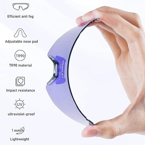 Miniatura 4 de Gafas de sol de ciclismo que cambian de color para hombres y mujeres, protección UV400, para ciclismo, béisbol, softbol