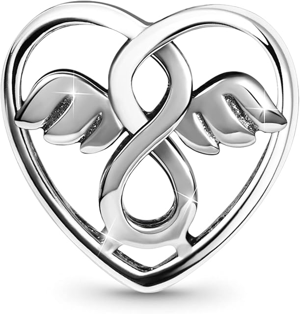 GNOCE Angel Charm Bead Sterling Silver Charm Fit Bracelet/Necklace for Women Girls Wife Daughter