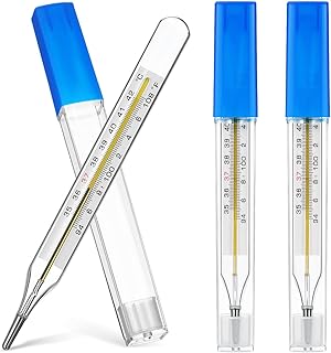 Ciieeo 3pcs Glass Oral Temperature for Adults, Free Clinic Armpit Fast Reading Fever Indicator Dual Scale ℃&℉ for Home Use