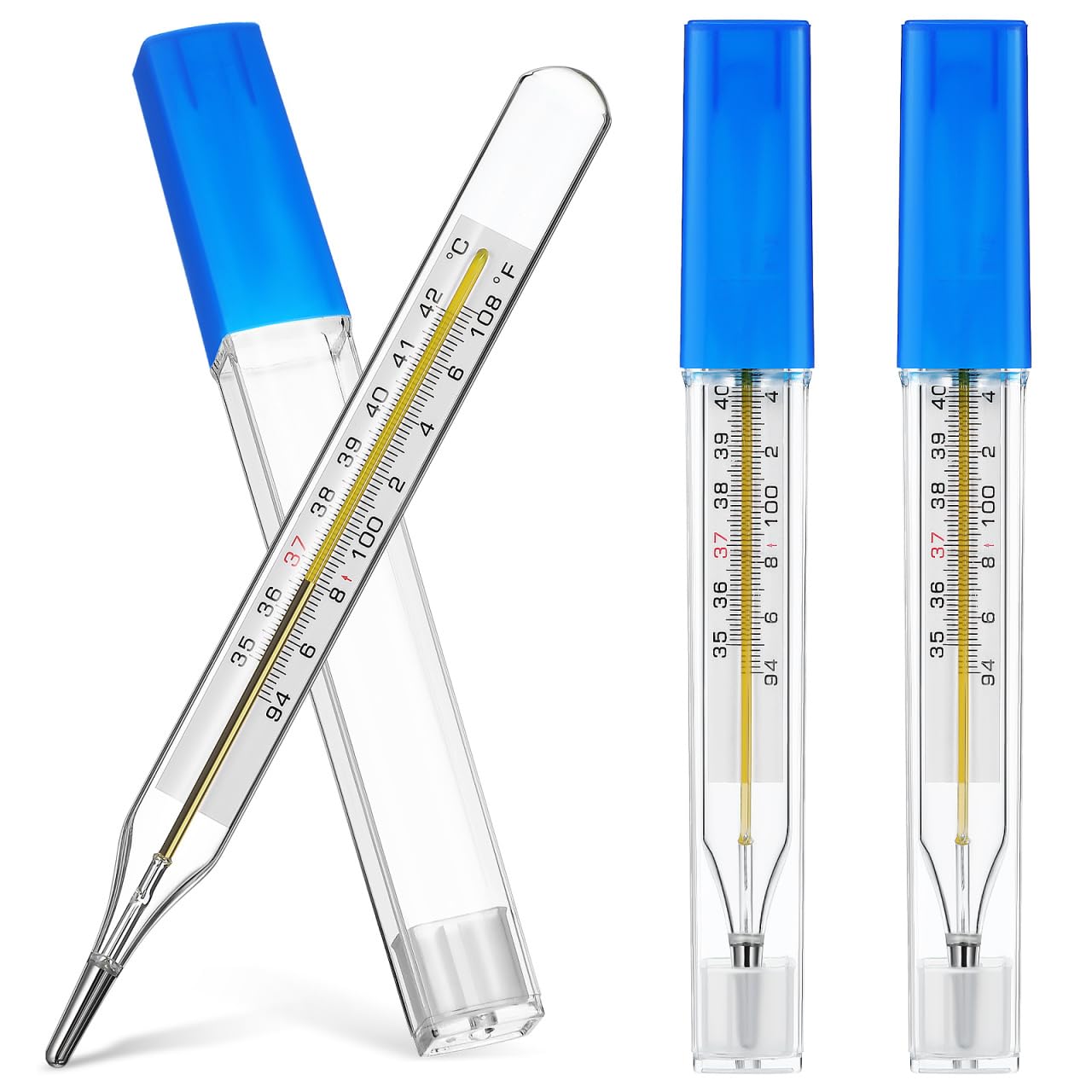 Glass Thermometer for Adults,Dual Scale General Use