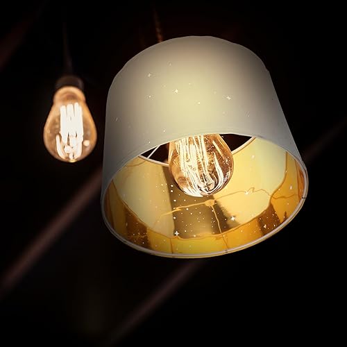 Miniatura 9 de BESTOYARD Pantalla de lámpara de mesa, pantalla de tambor de estrella, pantalla de lámpara de tambor de estrella, pantalla de proceso de grabado