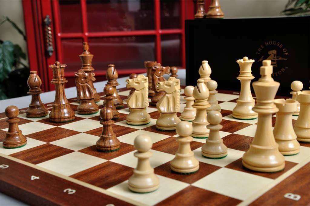 The Club Series Chess Set, Box, & Board Combination