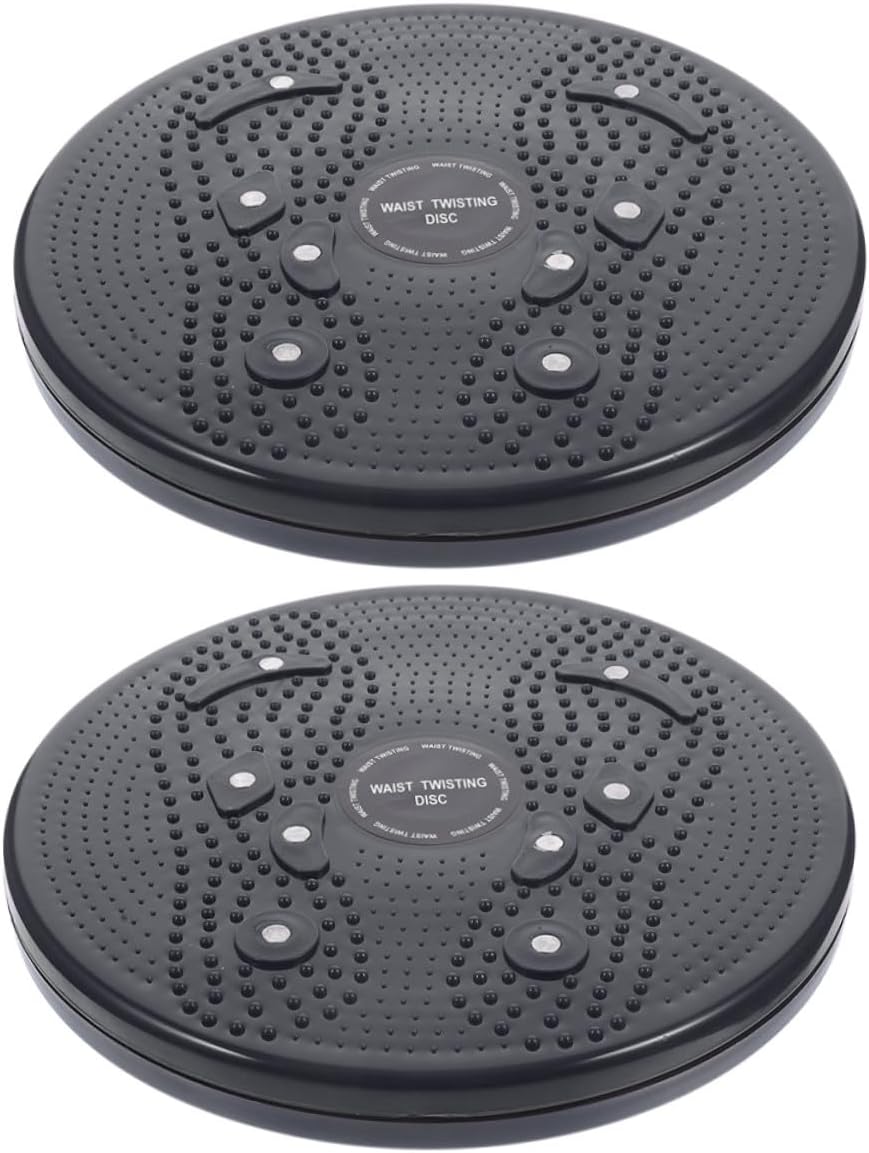 2pcs Compact Waist Twisting Disc for Home Fitness Slimming Massage Board Portable Indoor Exercise Platform for Body Shaping Aerobic Workout Suitable for All Ages
