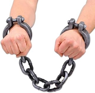 Beistle Halloween Arm Shackles Prop, 24", Gray