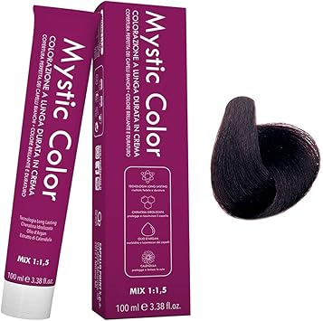 Mystic Color Colore Castano Irisee 4 2 Tinta Per Capelli Colorazione Professionale In Crema A Lunga Durata Con Cheratina Idrolizzata Olio Di Argan E Calendula 100 Ml Amazon It Bellezza