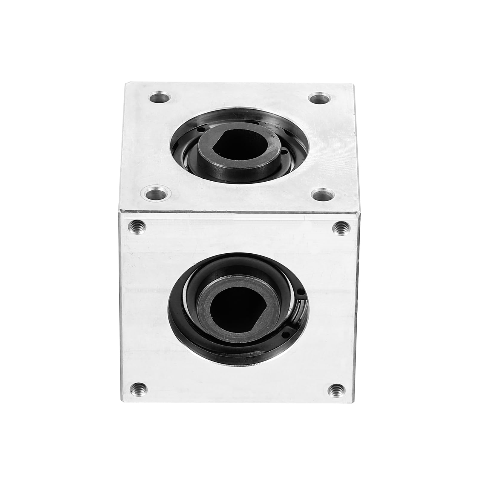 QUARKZMAN 90 Grad Rechtwinkliges Kegelradgetriebe 1:1 Vorwärts Und Rückwärts Doppelte Ausgangswelle 1 Modul 20 Zähne Kegelrad Aluminiumrahmen Einfaches 10mm Welle (D-Form Bohrung)