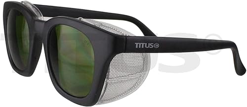 Miniatura 15 de TITUS Gafas de seguridad de soldadura IR de estilo retro con escudo lateral plegable o ajuste OTG sobre gafas Rx IR3 IR5