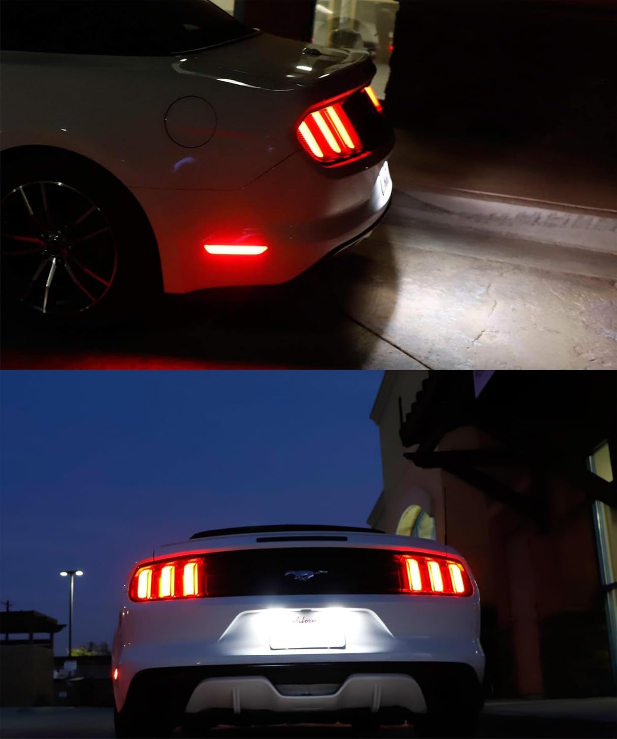 iJDMTOY OEM-Fit 3W Full LED License Plate Light Kit Compatible With Ford 2015-up Mustang, Powered by 18-SMD Xenon White LED