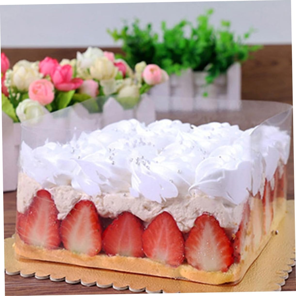 1kg Disposable Mousse Cake Cellophane Baking Wrapping Paper Pack for Desserts Moisture and Food Freshness