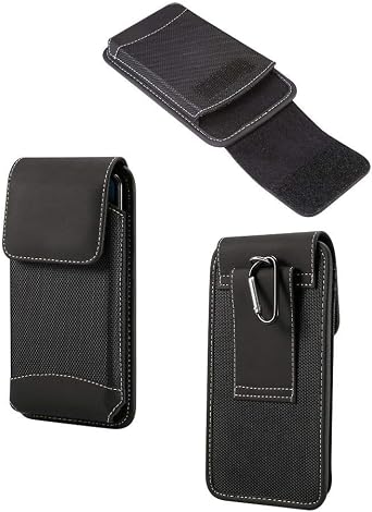 Belt Case Cover Vertical Leather & Nylon for VIVO XPLAY5 ELITE (2016) - Black