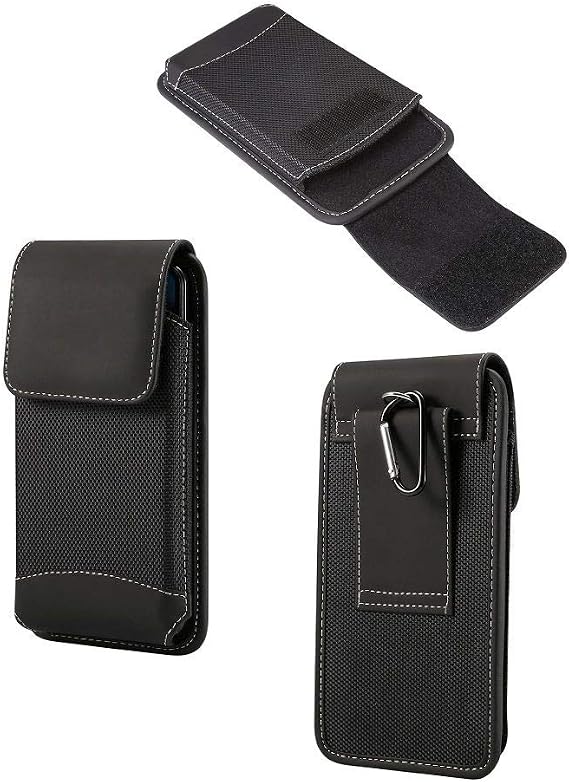 Belt Case Cover Vertical Leather & Nylon for VIVO XPLAY5 ELITE (2016) - Black