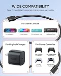 2-Pack Câble de recharge rapide pour commutateur Nintendo 2 & Adaptateur original,5FT 60W USB-C Chargeur,[Cord de remplacement d'adaptateur AC]Accessoires pour commutateur 2/Official Adaptateur/Dispositifs de type C