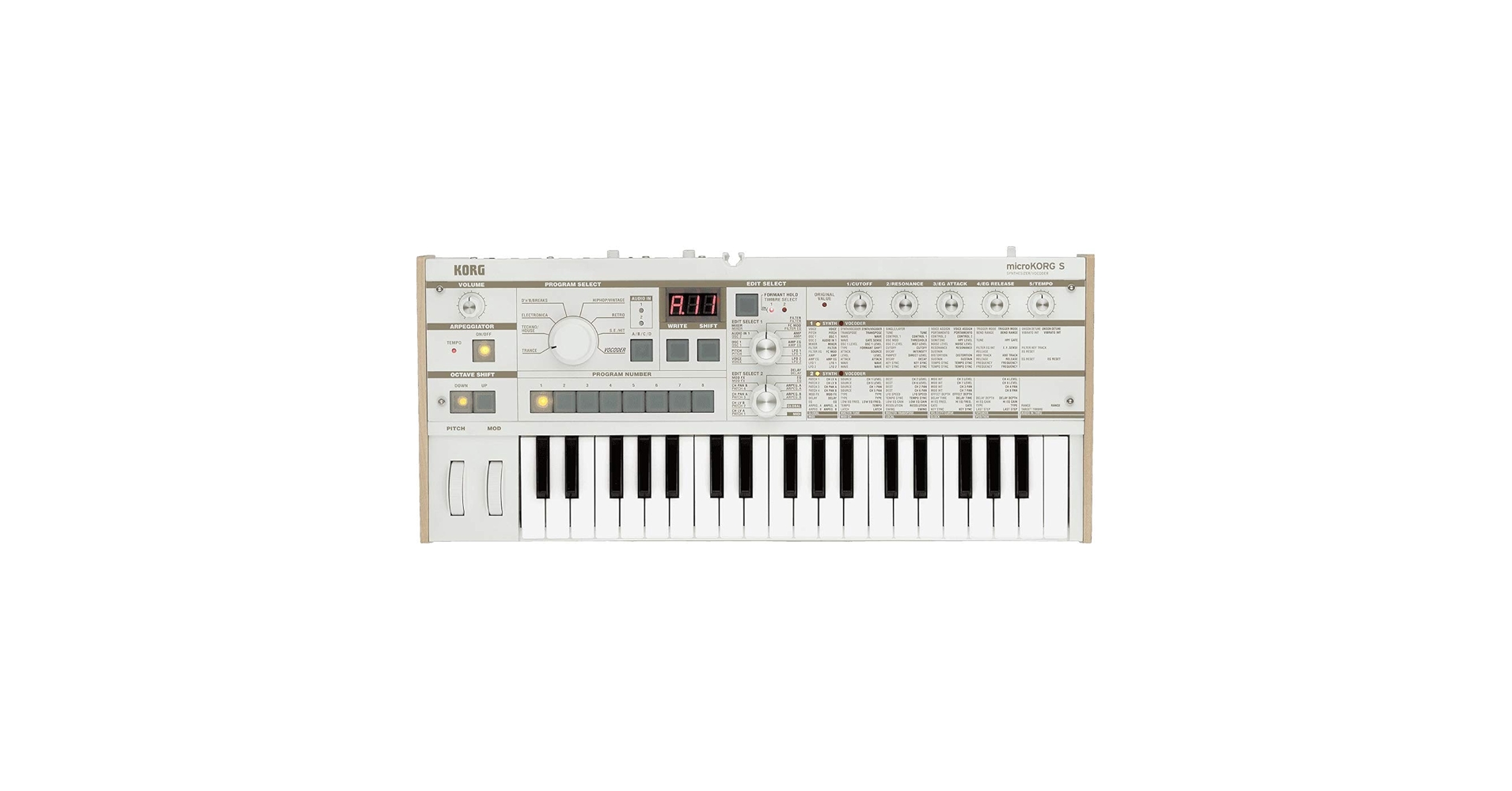 Amazon.com: Korg microKORG S Compact Analog Modeling Synthesizer w